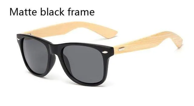 17 Farbe Holz Sonnenbrille Männer Frauen quadratischen Bambus Frauen für Frauen Männer Spiegel Sonnenbrille Retro de Sol Masculino Handgefertigt