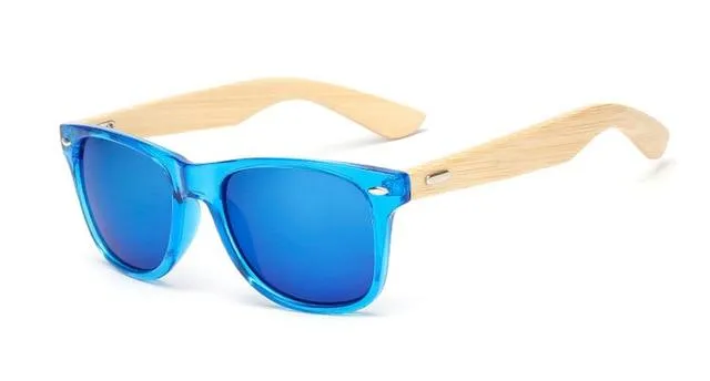 17 Farbe Holz Sonnenbrille Männer Frauen quadratischen Bambus Frauen für Frauen Männer Spiegel Sonnenbrille Retro de Sol Masculino Handgefertigt
