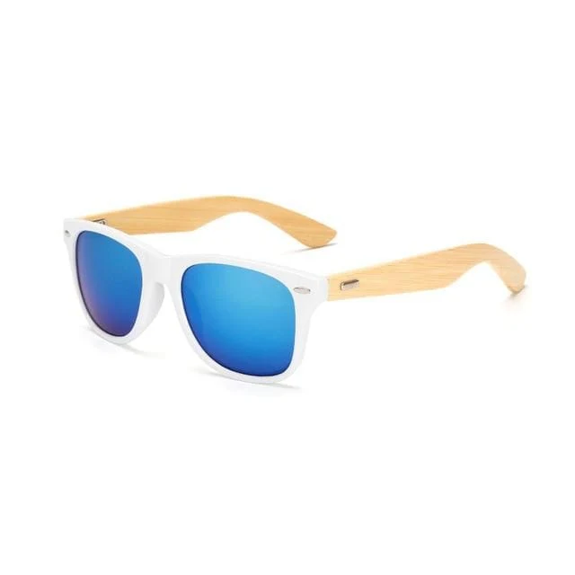 17 Farbe Holz Sonnenbrille Männer Frauen quadratischen Bambus Frauen für Frauen Männer Spiegel Sonnenbrille Retro de Sol Masculino Handgefertigt