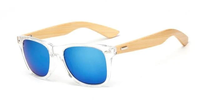 17 Farbe Holz Sonnenbrille Männer Frauen quadratischen Bambus Frauen für Frauen Männer Spiegel Sonnenbrille Retro de Sol Masculino Handgefertigt