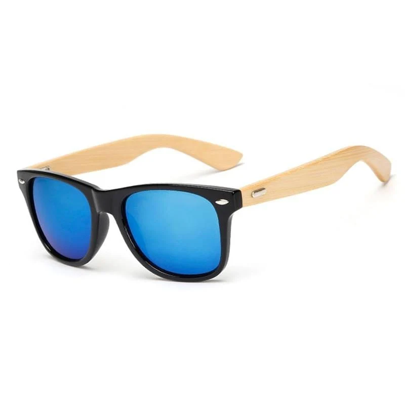 17 Farbe Holz Sonnenbrille Männer Frauen quadratischen Bambus Frauen für Frauen Männer Spiegel Sonnenbrille Retro de Sol Masculino Handgefertigt