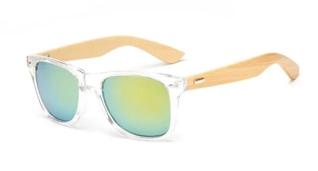 17 Farbe Holz Sonnenbrille Männer Frauen quadratischen Bambus Frauen für Frauen Männer Spiegel Sonnenbrille Retro de Sol Masculino Handgefertigt
