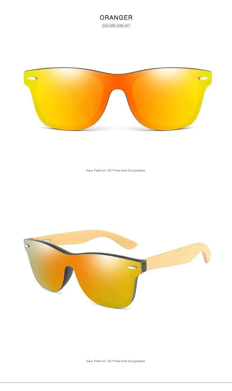17 Farbe Holz Sonnenbrille Männer Frauen quadratischen Bambus Frauen für Frauen Männer Spiegel Sonnenbrille Retro de Sol Masculino Handgefertigt