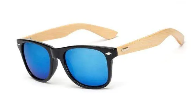 17 Farbe Holz Sonnenbrille Männer Frauen quadratischen Bambus Frauen für Frauen Männer Spiegel Sonnenbrille Retro de Sol Masculino Handgefertigt