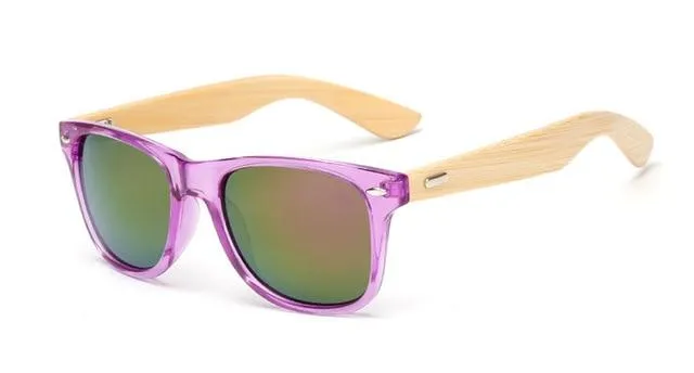 17 Farbe Holz Sonnenbrille Männer Frauen quadratischen Bambus Frauen für Frauen Männer Spiegel Sonnenbrille Retro de Sol Masculino Handgefertigt