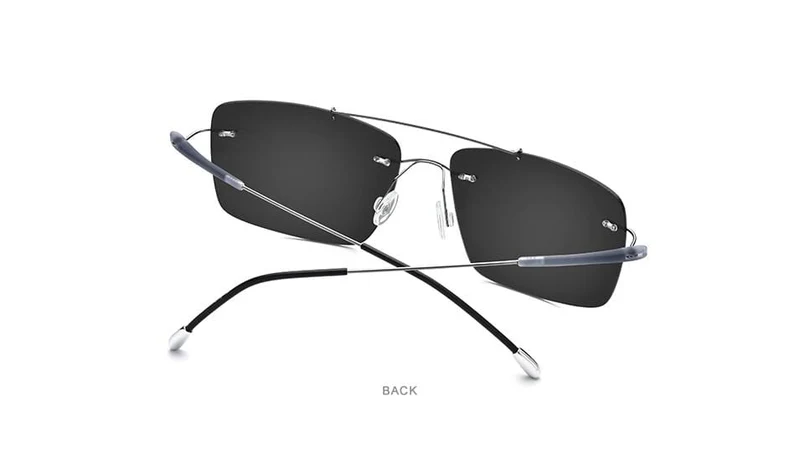Randlose Sonnenbrille aus Titanlegierung TR90 für Herren, 2020, neue ultraleichte, schraubenlose, quadratische Sonnenbrille für Damen, polarisierte Sonnenbrille für Herren 20009