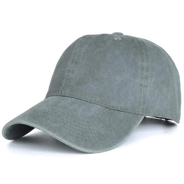 Männer Baseballmütze aus gewaschener Baumwolle, Damen Vintage-Snapback-Mütze, verstellbare Trucker-Outdoor-Kappen, schwarzer Papa-Hut, Knochen