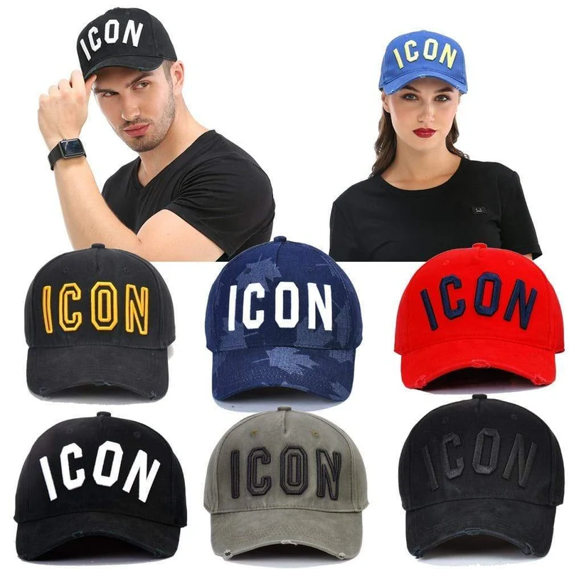 Mode ICON Brief Baumwolle Herren Baseball Kappe Frauen Snapback Hut DSQ Hut Papa Hut Baumwolle Knochen Trucker Cap