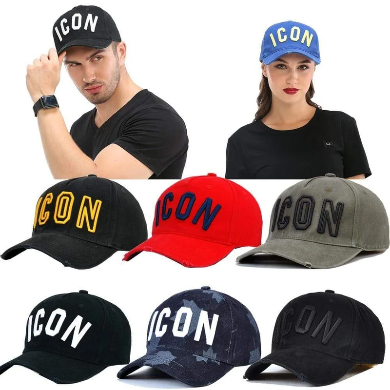Mode ICON Brief Baumwolle Herren Baseball Kappe Frauen Snapback Hut DSQ Hut Papa Hut Baumwolle Knochen Trucker Cap