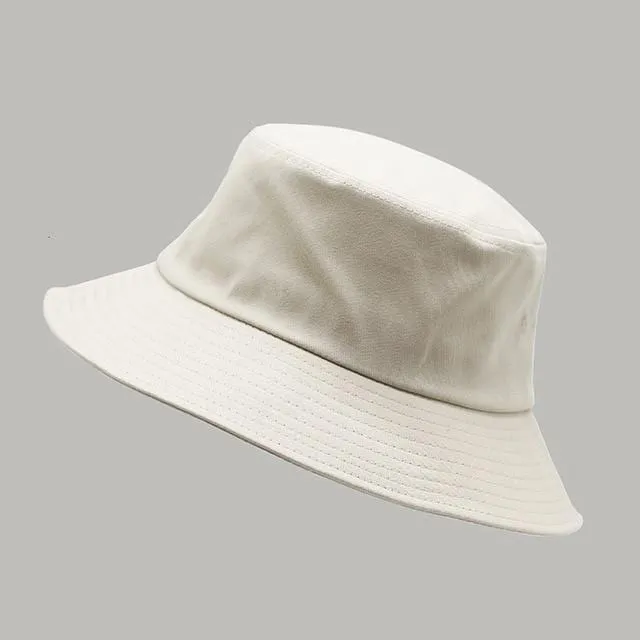 Große Größe Sonnenhut Frauen Blank Fisherman Hat Reine Baumwolle Panama Cap Plus Size Bucket Hats 54-57cm 57-60cm 60-63cm