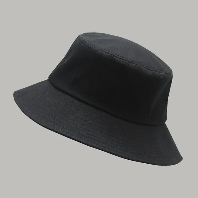 Große Größe Sonnenhut Frauen Blank Fisherman Hat Reine Baumwolle Panama Cap Plus Size Bucket Hats 54-57cm 57-60cm 60-63cm