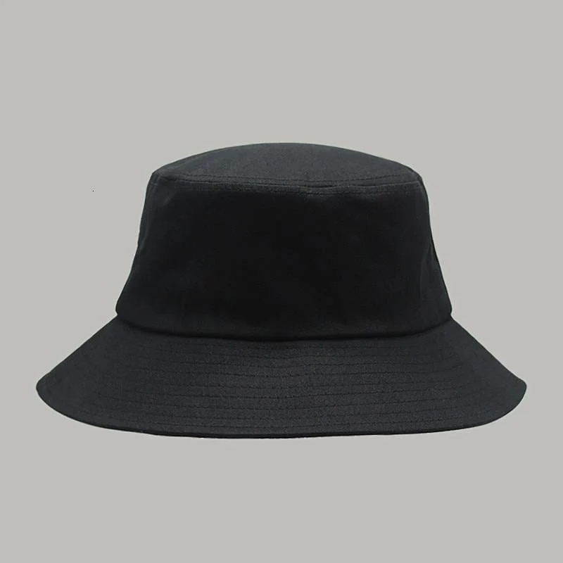Große Größe Sonnenhut Frauen Blank Fisherman Hat Reine Baumwolle Panama Cap Plus Size Bucket Hats 54-57cm 57-60cm 60-63cm