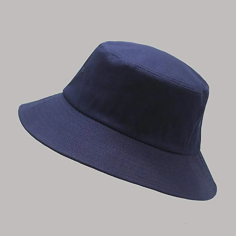 Große Größe Sonnenhut Frauen Blank Fisherman Hat Reine Baumwolle Panama Cap Plus Size Bucket Hats 54-57cm 57-60cm 60-63cm