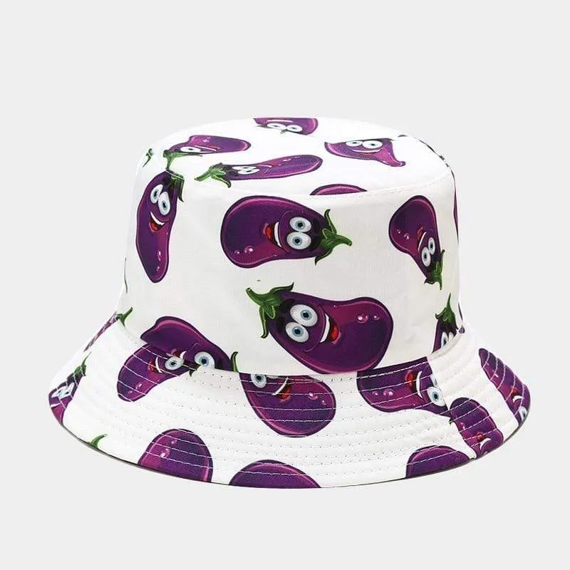 Mode Cartoon gedruckt niedlichen Eimer Hut Sommer reversible Fishermant Hut für Frauen Männer Straße Hip Hop Angelkappe Gorro
