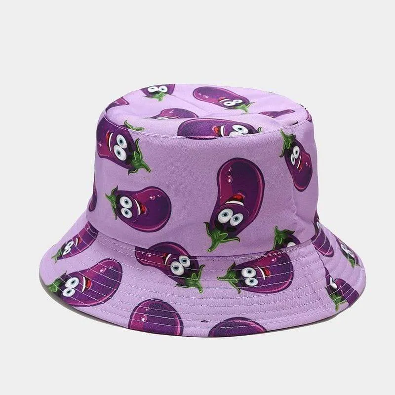 Mode Cartoon gedruckt niedlichen Eimer Hut Sommer reversible Fishermant Hut für Frauen Männer Straße Hip Hop Angelkappe Gorro