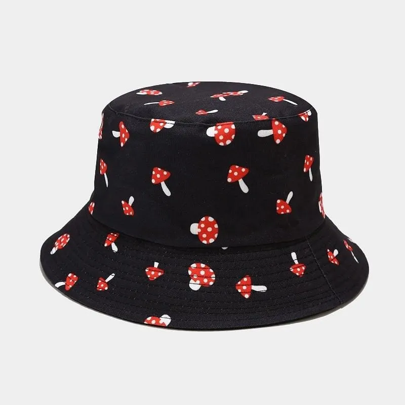 Mode Cartoon gedruckt niedlichen Eimer Hut Sommer reversible Fishermant Hut für Frauen Männer Straße Hip Hop Angelkappe Gorro
