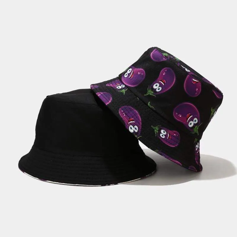 Mode Cartoon gedruckt niedlichen Eimer Hut Sommer reversible Fishermant Hut für Frauen Männer Straße Hip Hop Angelkappe Gorro