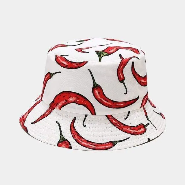 Mode Cartoon gedruckt niedlichen Eimer Hut Sommer reversible Fishermant Hut für Frauen Männer Straße Hip Hop Angelkappe Gorro