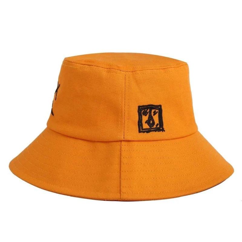 Männer Frauen Eimer Hut Weinendes Gesicht Stickerei Boonie Hut Einfarbig Reise Strand Sonnenhüte Casual Visor Fishman Caps