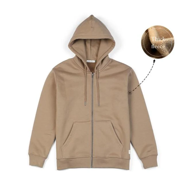 Winter New Cotton-Jersey Zip-Up Hoodie Herren Basic Kapuzen Sweatshirts Bequeme Jogger Jacken Oberbekleidung