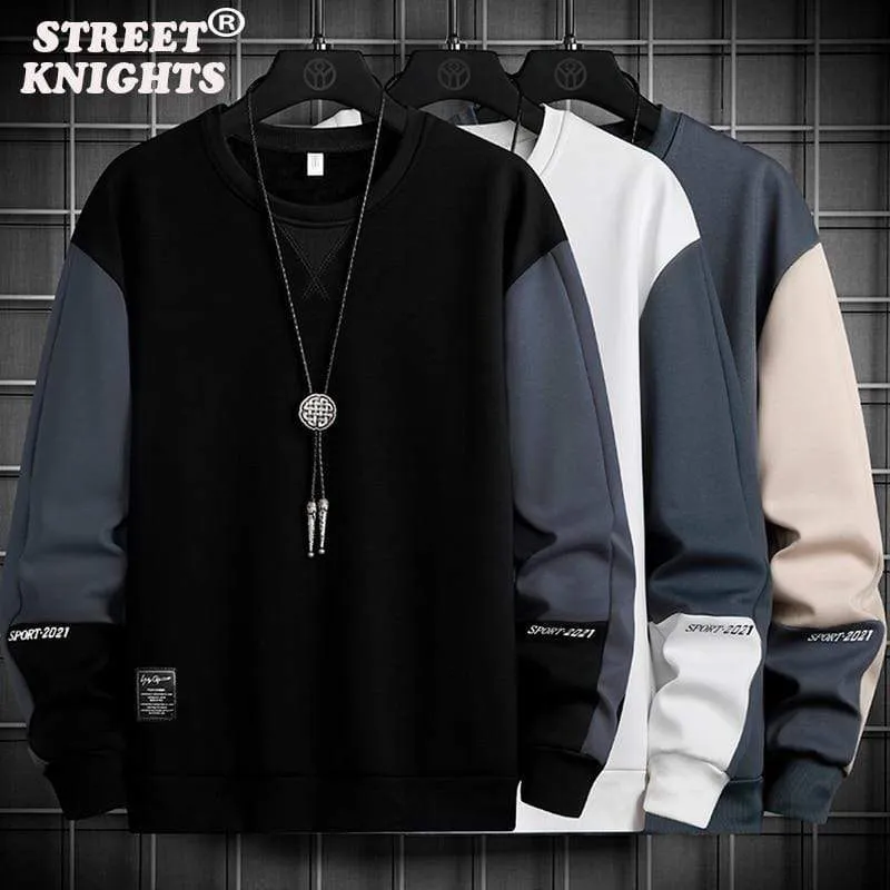 Frühling Herbst Einfarbig Splice Casual Männer Hoodies Sweatshirts Männer Mode Harajuku Streetwear Hoodies Sweatshirt