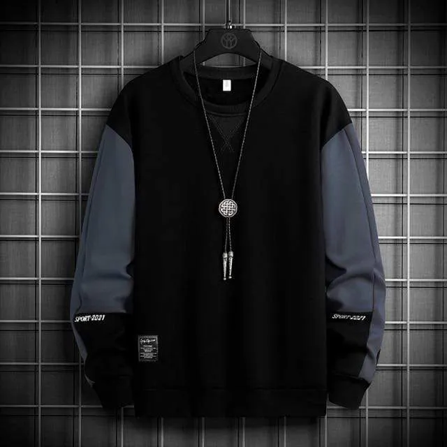 Frühling Herbst Einfarbig Splice Casual Männer Hoodies Sweatshirts Männer Mode Harajuku Streetwear Hoodies Sweatshirt