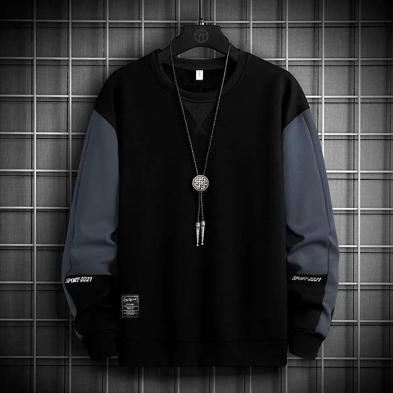 Frühling Herbst Einfarbig Splice Casual Männer Hoodies Sweatshirts Männer Mode Harajuku Streetwear Hoodies Sweatshirt