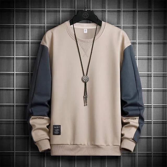 Frühling Herbst Einfarbig Splice Casual Männer Hoodies Sweatshirts Männer Mode Harajuku Streetwear Hoodies Sweatshirt