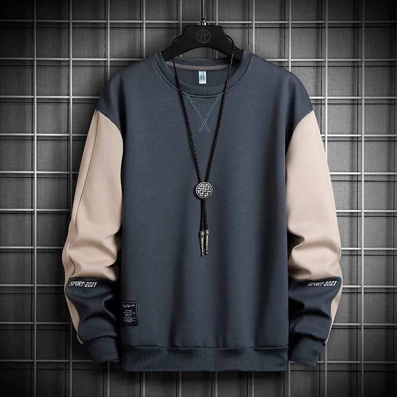 Frühling Herbst Einfarbig Splice Casual Männer Hoodies Sweatshirts Männer Mode Harajuku Streetwear Hoodies Sweatshirt