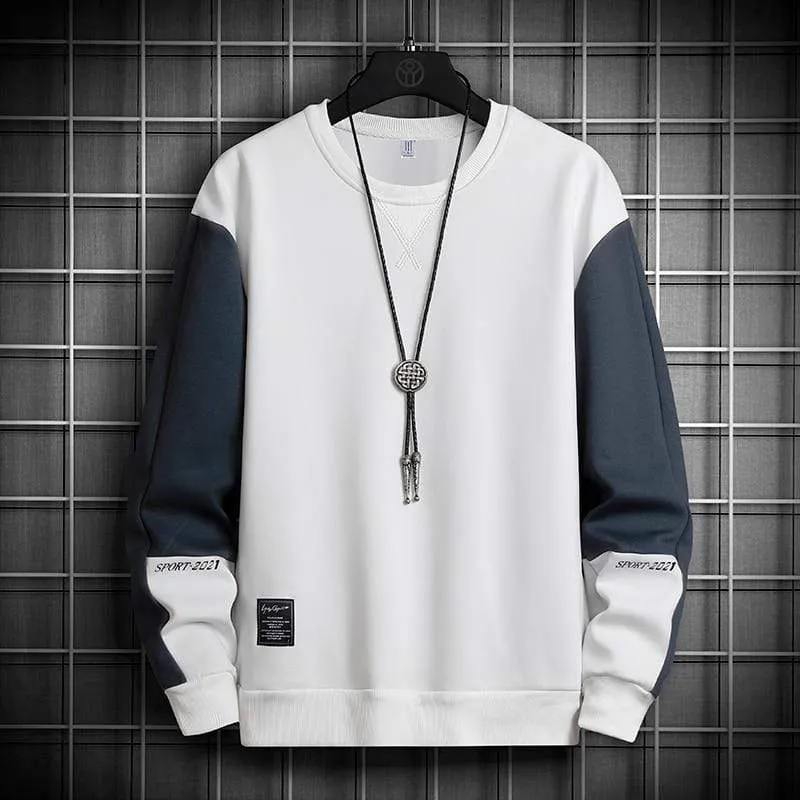 Frühling Herbst Einfarbig Splice Casual Männer Hoodies Sweatshirts Männer Mode Harajuku Streetwear Hoodies Sweatshirt