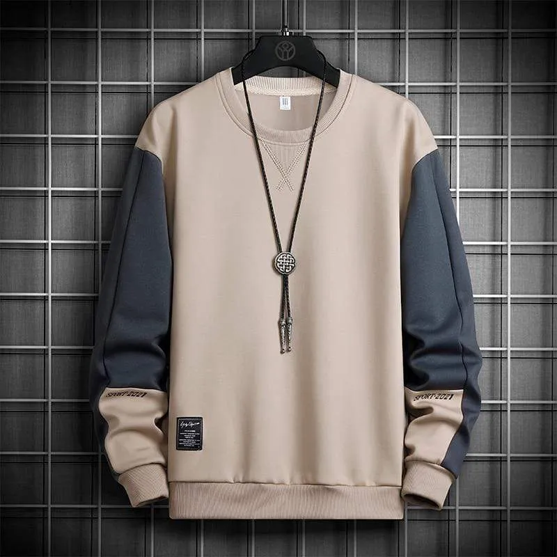 Frühling Herbst Einfarbig Splice Casual Männer Hoodies Sweatshirts Männer Mode Harajuku Streetwear Hoodies Sweatshirt
