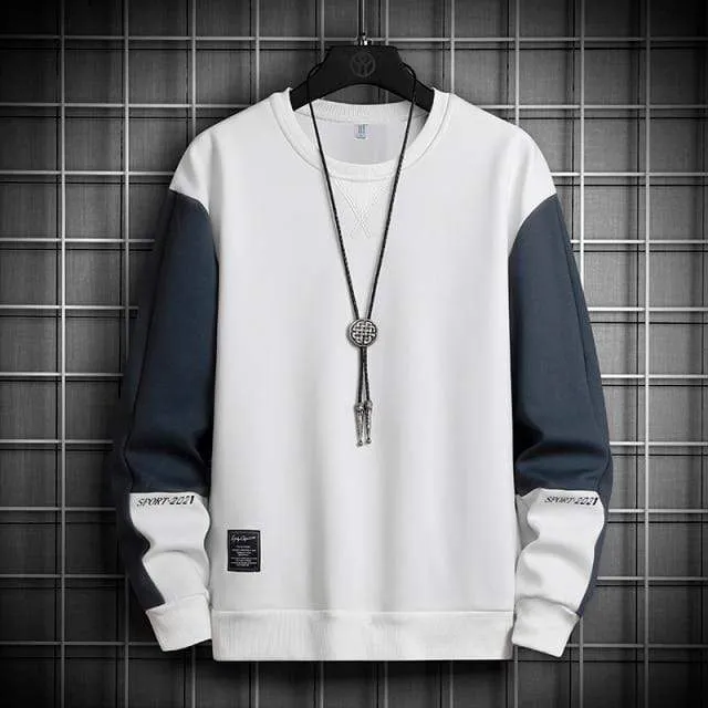 Frühling Herbst Einfarbig Splice Casual Männer Hoodies Sweatshirts Männer Mode Harajuku Streetwear Hoodies Sweatshirt