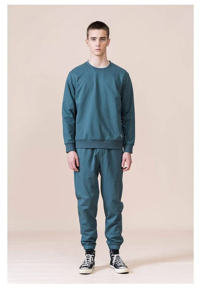 Frühling Neue Hoodies Männer Casual Minimalist Sweatshirt O-Ausschnitt Stickerei Logo Plus Size Basic Pullover SI980547