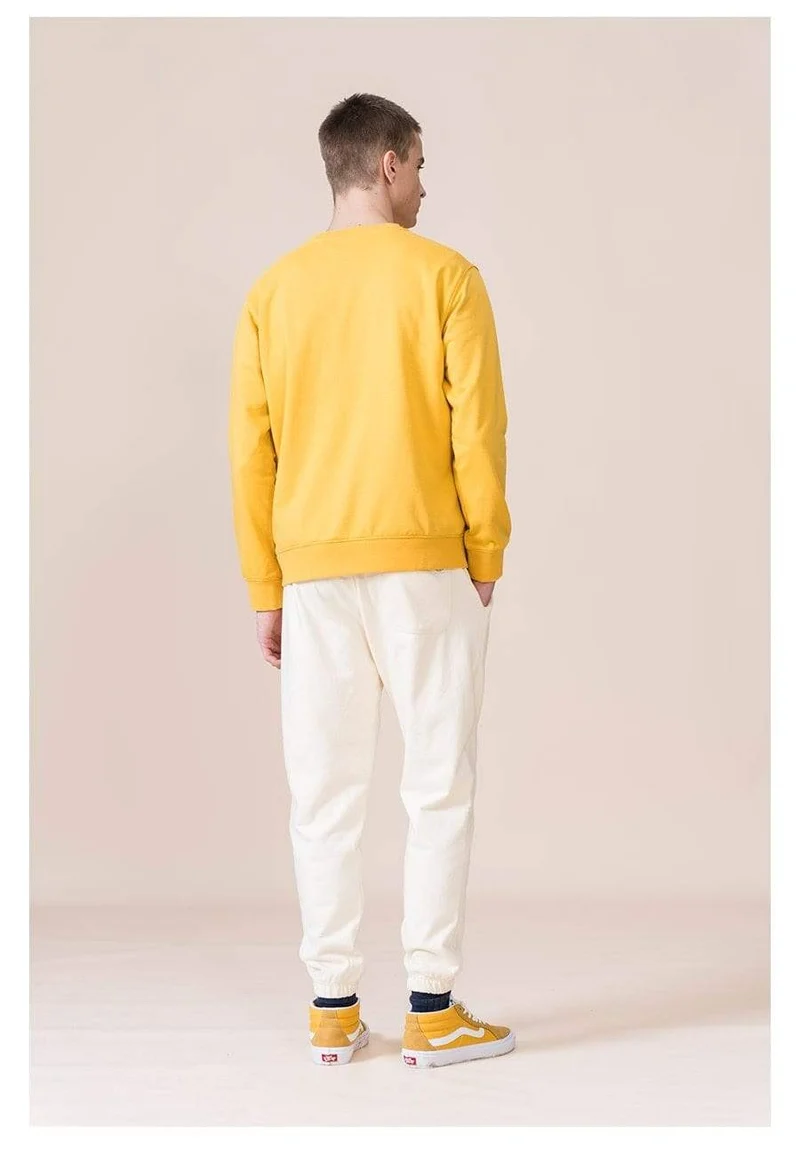 Frühling Neue Hoodies Männer Casual Minimalist Sweatshirt O-Ausschnitt Stickerei Logo Plus Size Basic Pullover SI980547