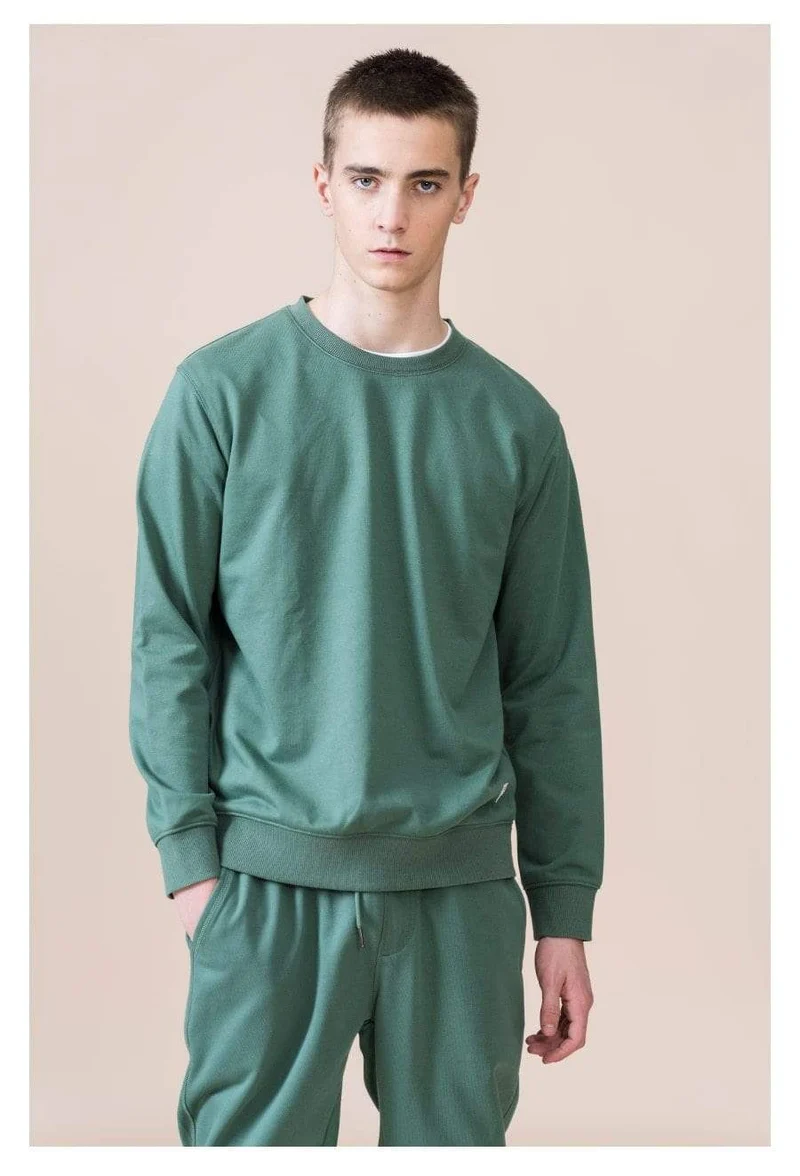 Frühling Neue Hoodies Männer Casual Minimalist Sweatshirt O-Ausschnitt Stickerei Logo Plus Size Basic Pullover SI980547