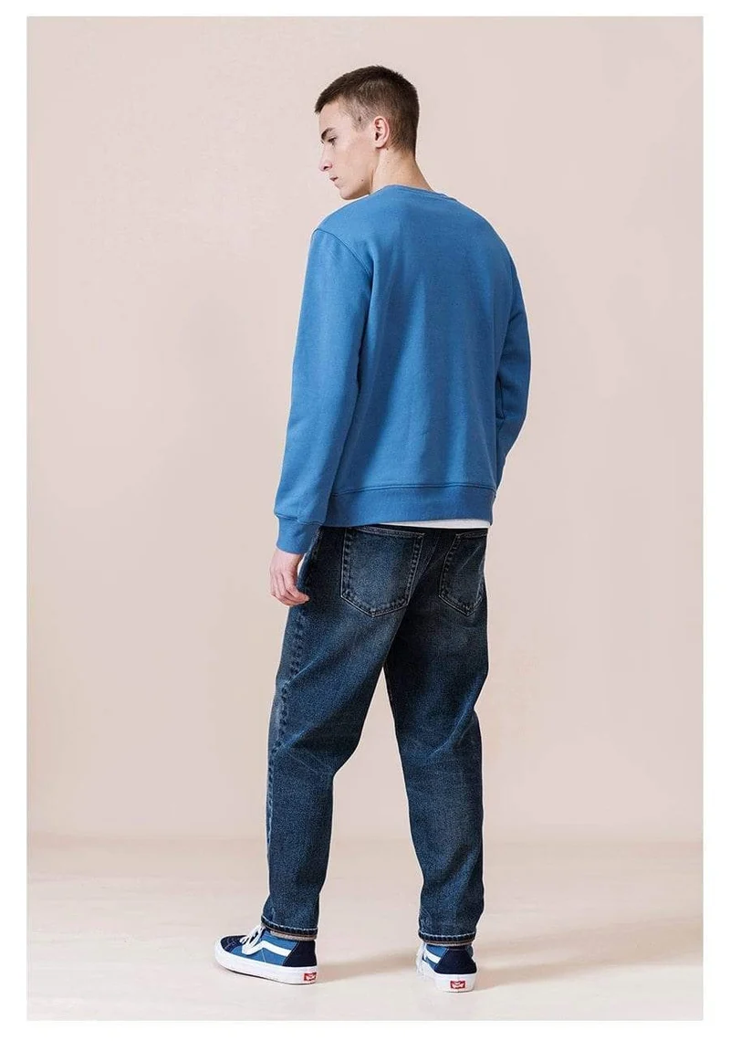 Frühling Neue Hoodies Männer Casual Minimalist Sweatshirt O-Ausschnitt Stickerei Logo Plus Size Basic Pullover SI980547