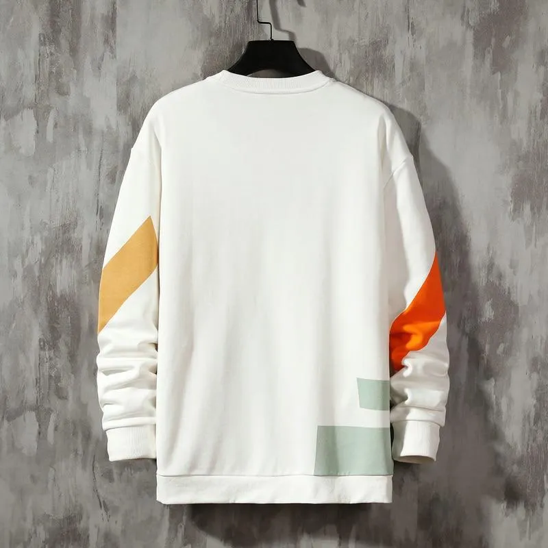 Patchwork Farbe Sweatshirt Herren Hoodies Frühling Herbst Hoody Casual Streetwear Kleidung