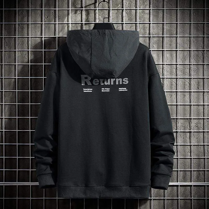 Herren Hoodies Männer Frühling Seitentaschen Hip Hop Sweatshirt Japanische Streetwear Übergroße Schwarz Hoodie Männer Plus Größe