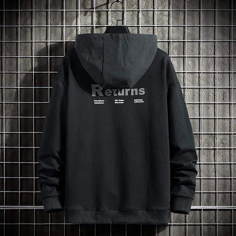 Herren Hoodies Männer Frühling Seitentaschen Hip Hop Sweatshirt Japanische Streetwear Übergroße Schwarz Hoodie Männer Plus Größe