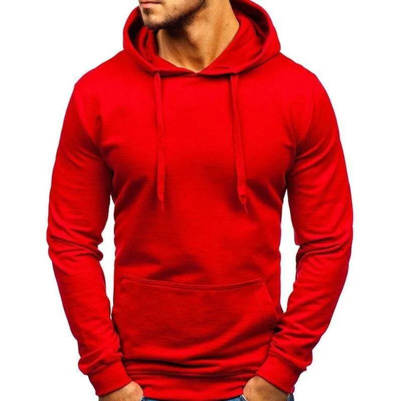 Herren Casual Hoodies Sweatshirts Männlich Schwarz Grau Rot Mit Kapuze Pullover Einfarbig Oberbekleidung Tops 10 Farben M-3XL