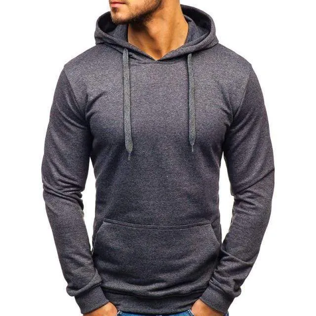 Herren Casual Hoodies Sweatshirts Männlich Schwarz Grau Rot Mit Kapuze Pullover Einfarbig Oberbekleidung Tops 10 Farben M-3XL