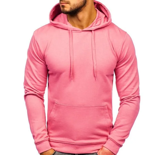 Herren Casual Hoodies Sweatshirts Männlich Schwarz Grau Rot Mit Kapuze Pullover Einfarbig Oberbekleidung Tops 10 Farben M-3XL