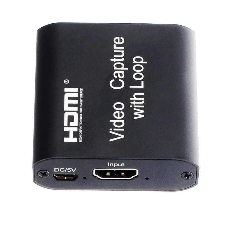 4K HDMI Video Capture Card 1080p Brettspiel Capture Card USB 2.0 Recorder Box Gerät für Live-Streaming Videoaufzeichnung Loop Out