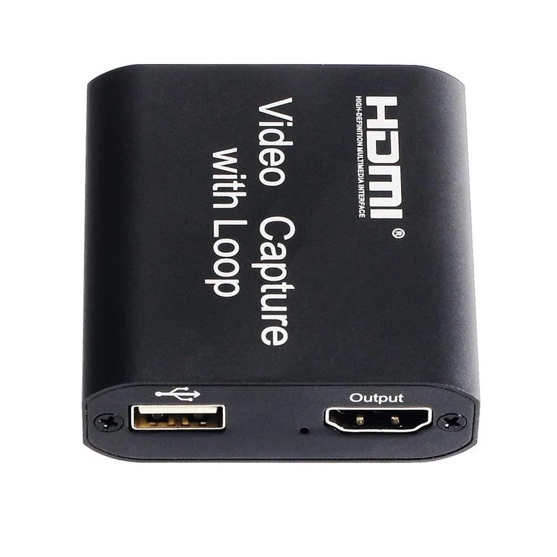4K HDMI Video Capture Card 1080p Brettspiel Capture Card USB 2.0 Recorder Box Gerät für Live-Streaming Videoaufzeichnung Loop Out