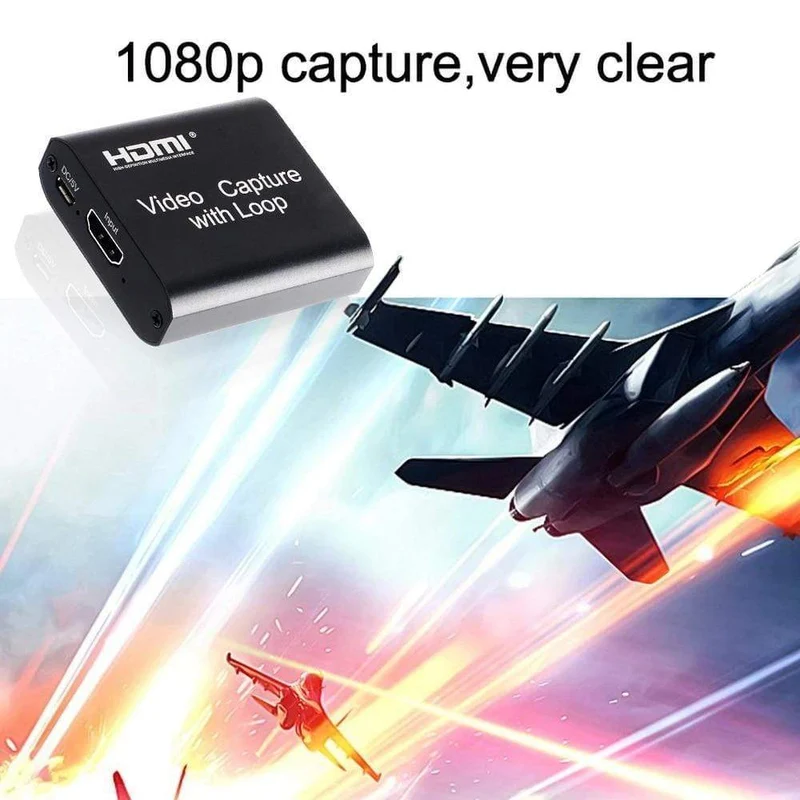 4K HDMI Video Capture Card 1080p Brettspiel Capture Card USB 2.0 Recorder Box Gerät für Live-Streaming Videoaufzeichnung Loop Out