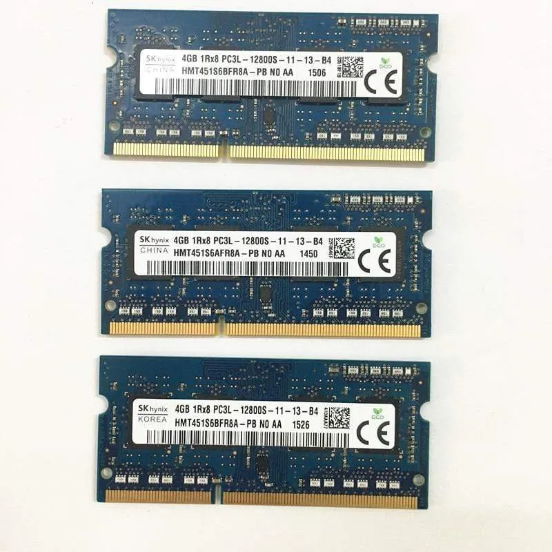 SK hynix DDR3 RAMS 4GB 1Rx8 PC3L-12800S-11 1600MHz 1.35V Laptop-Speicher DDR3 4GB 1600MHz