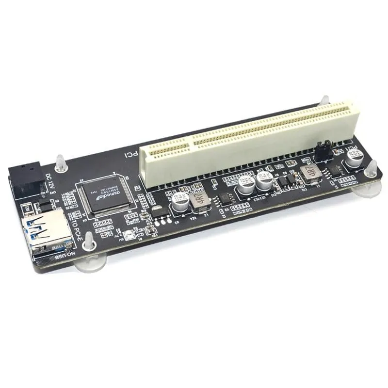 PCIE PCI-E PCI Express X1 zu PCI Riser-Karte Buskarte Hocheffizienter Adapterkonverter USB 3.0-Kabel für Desktop-PC ASM1083-Chip
