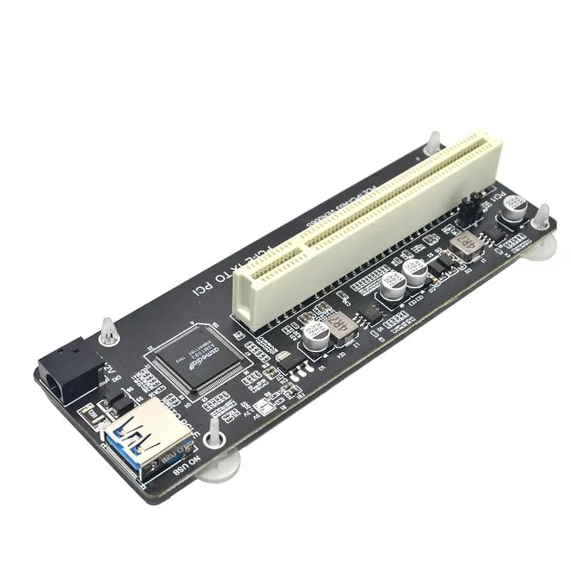 PCIE PCI-E PCI Express X1 zu PCI Riser-Karte Buskarte Hocheffizienter Adapterkonverter USB 3.0-Kabel für Desktop-PC ASM1083-Chip