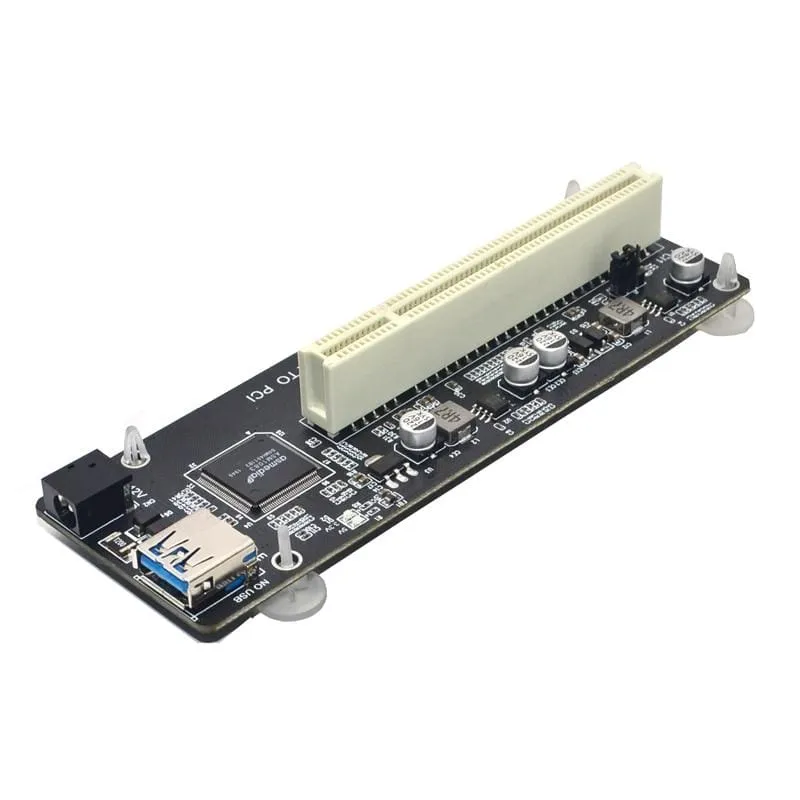 PCIE PCI-E PCI Express X1 zu PCI Riser-Karte Buskarte Hocheffizienter Adapterkonverter USB 3.0-Kabel für Desktop-PC ASM1083-Chip