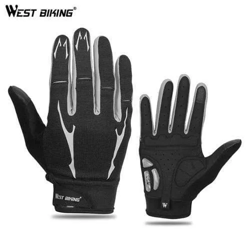 Radfahren Handschuhe Männer Frauen Sport Voll Finger GEL Fahrrad Handschuhe Touchscreen Winddicht Warme MTB Road Fahrrad Handschuhe